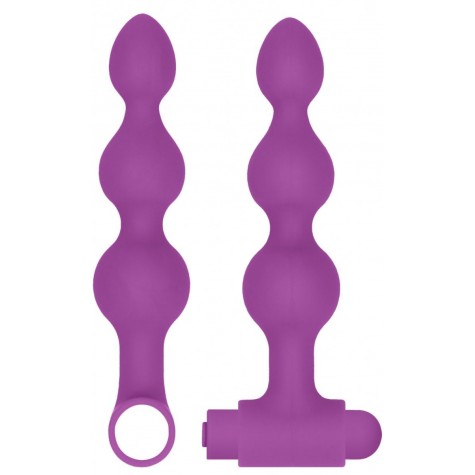 Фиолетовый анальный вибронабор USB-Rechargeable Anal Set